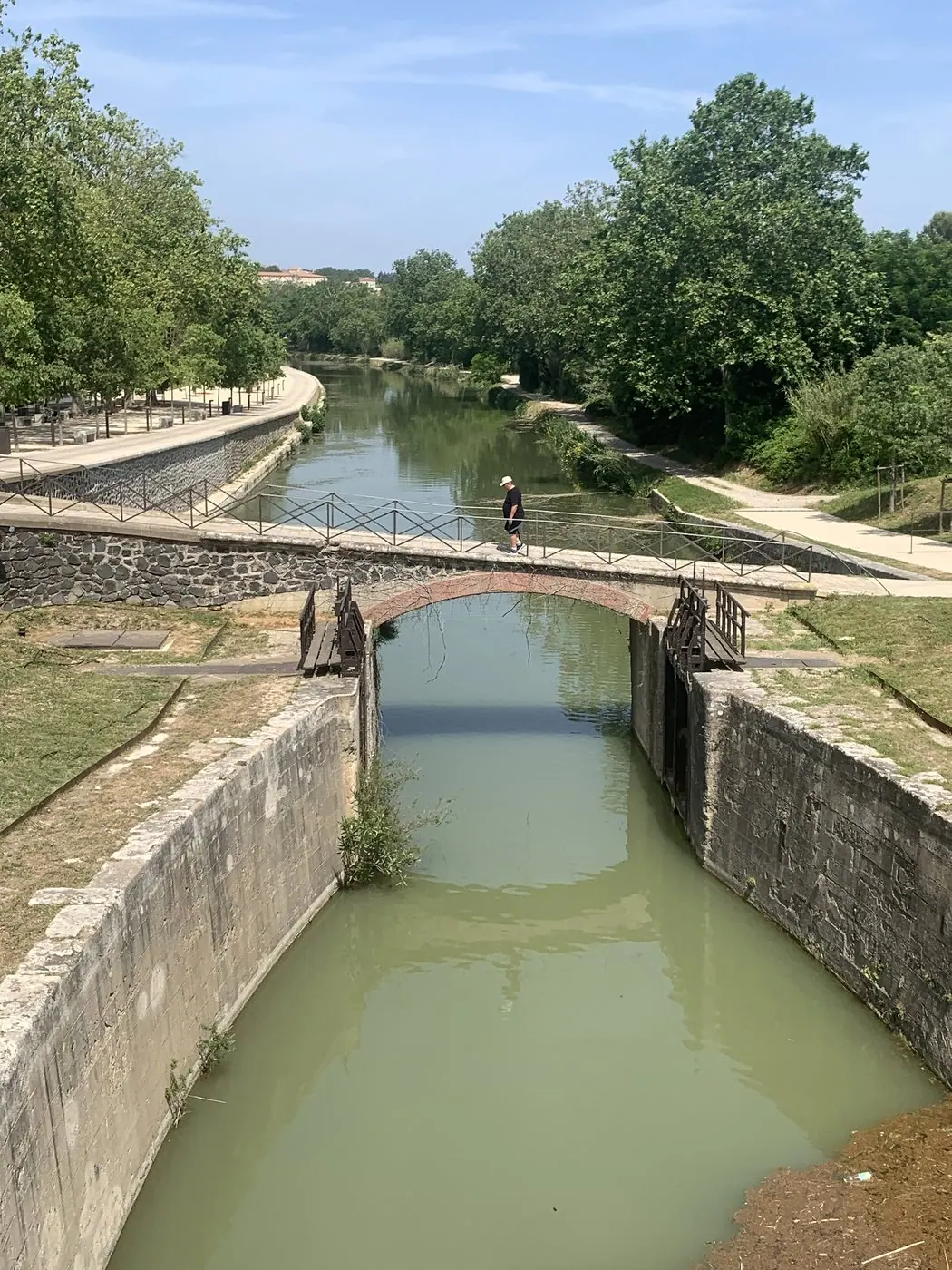 Schleusentreppe Fonseranes am Canal du Midi