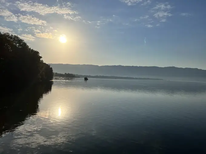 Morgenlicht am Bodensee bei Lindau