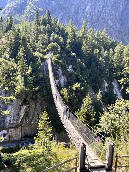 Hängebrücke bei der Gelmerbahn