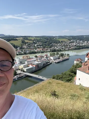 Blick von der Veste Oberhaus auf Passau